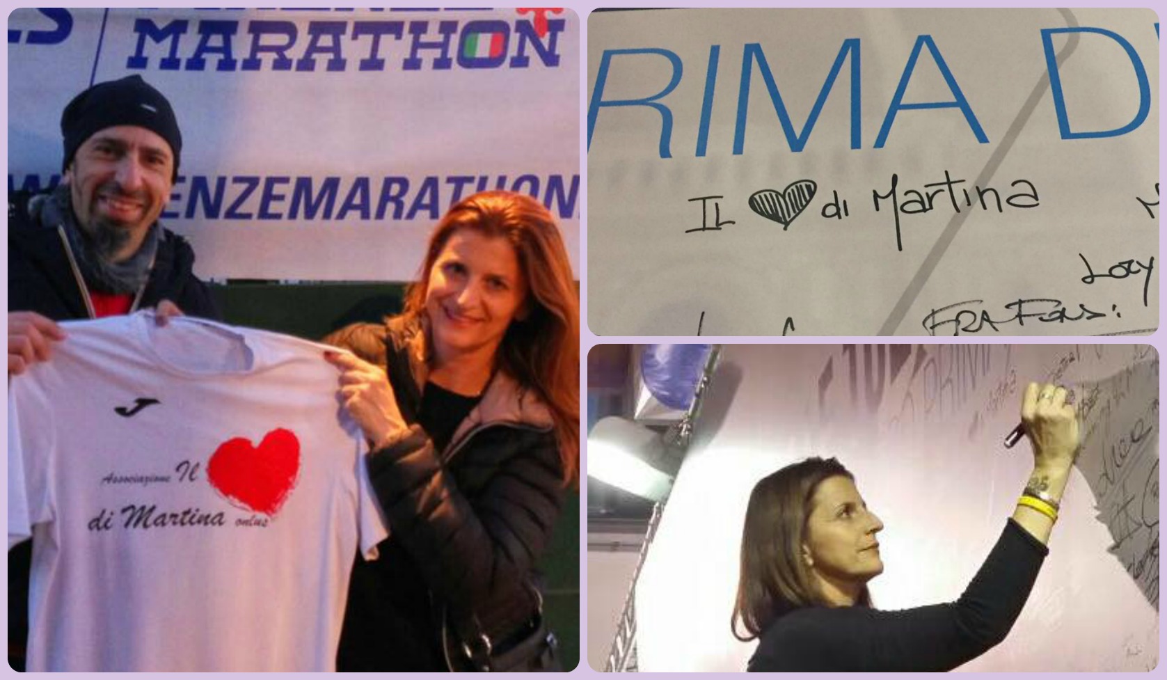 Mozz e Laura alla maratona di Firenze per il Cuore di Martina