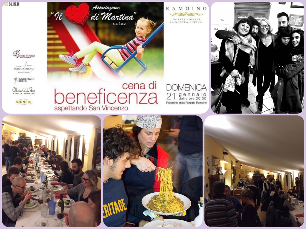Cena di beneficenza al ristorante della famiglia Ramoino
