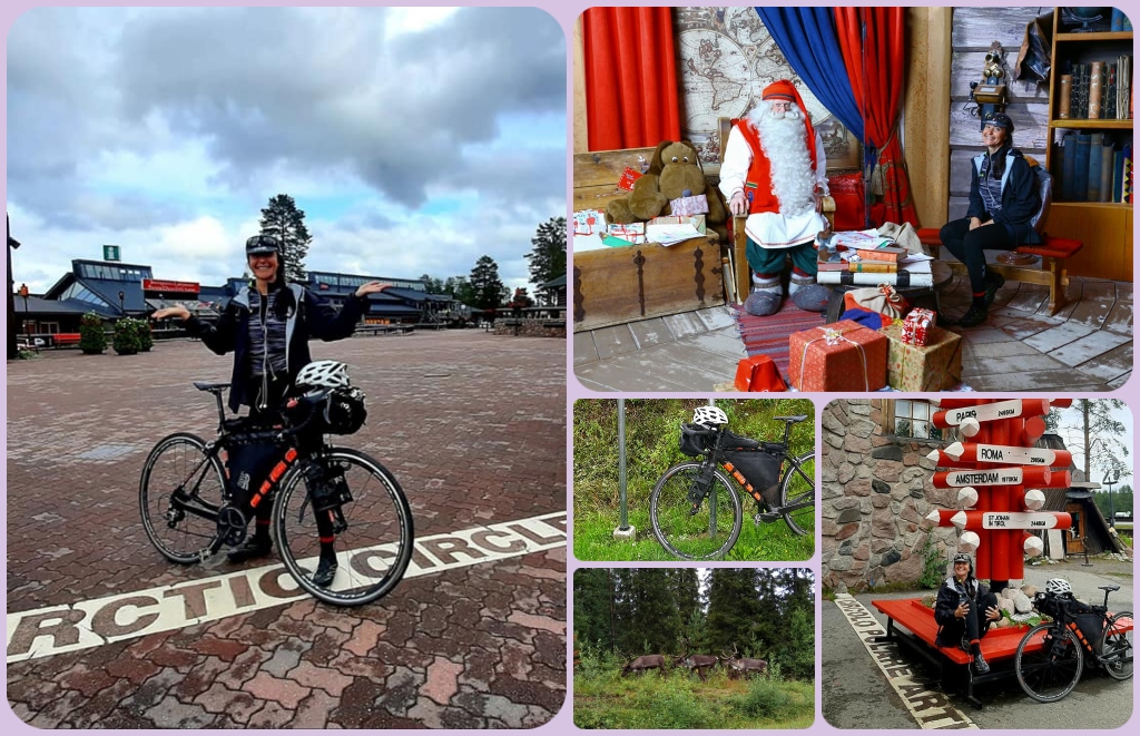 Da Imperia alla Lapponia in bici: Natalie Allegra arriva nel villaggio di Babbo Natale e consegna le letterine dei bambini /La storia