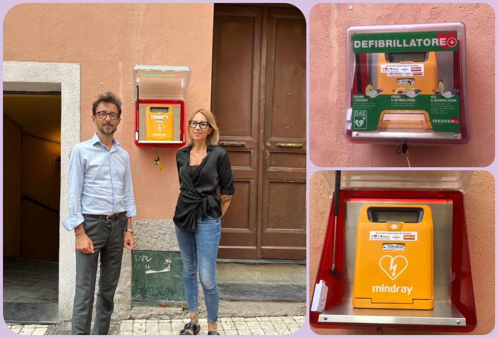 Imperia: il Cuore di Martina installa un defibrillatore in Piazza San Giovanni /Le immagini
