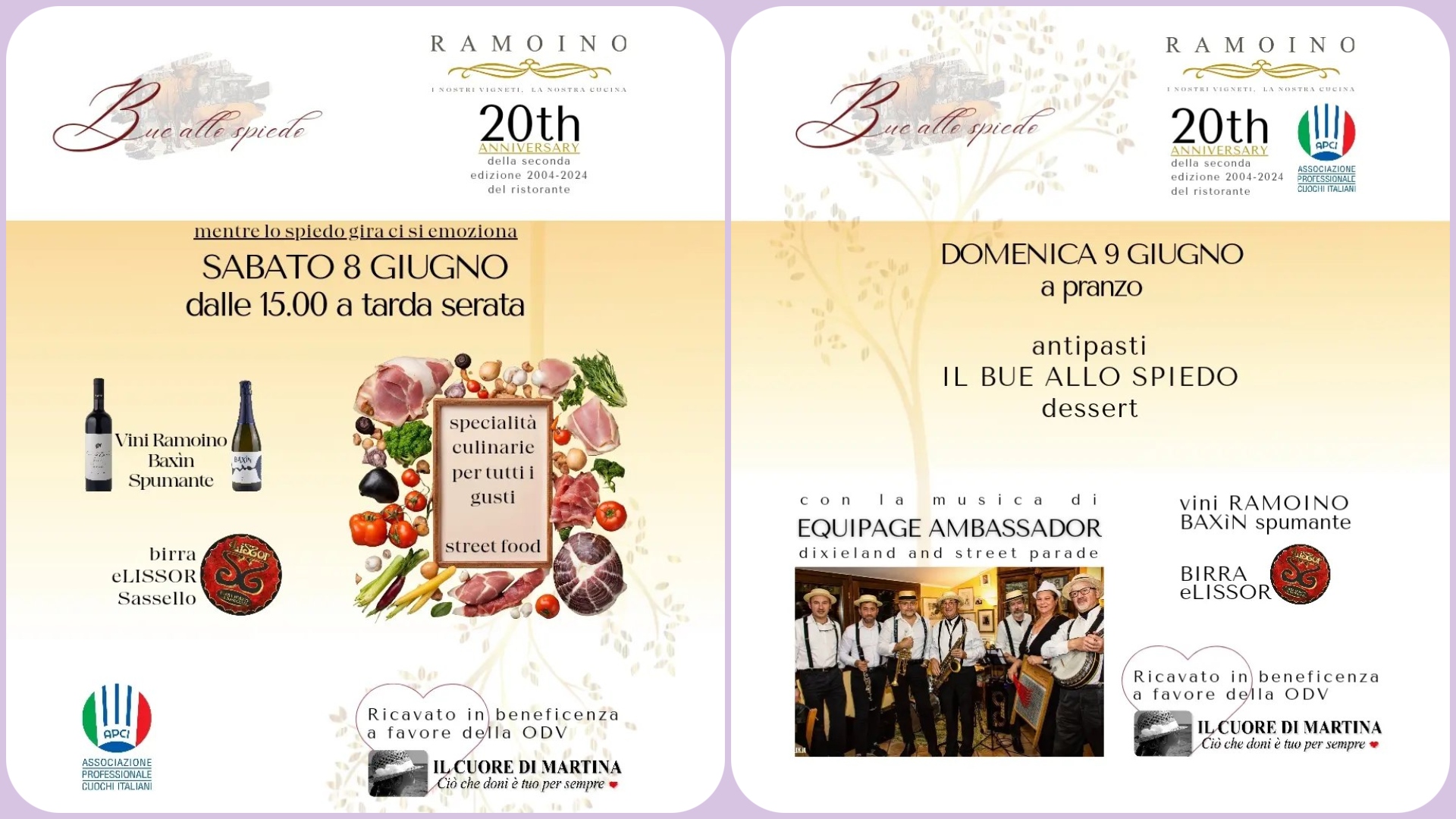 Solidarietà al ristorante Ramoino: l’8 e 9 giugno a Sarola la festa per Il Cuore di Martina /Il programma