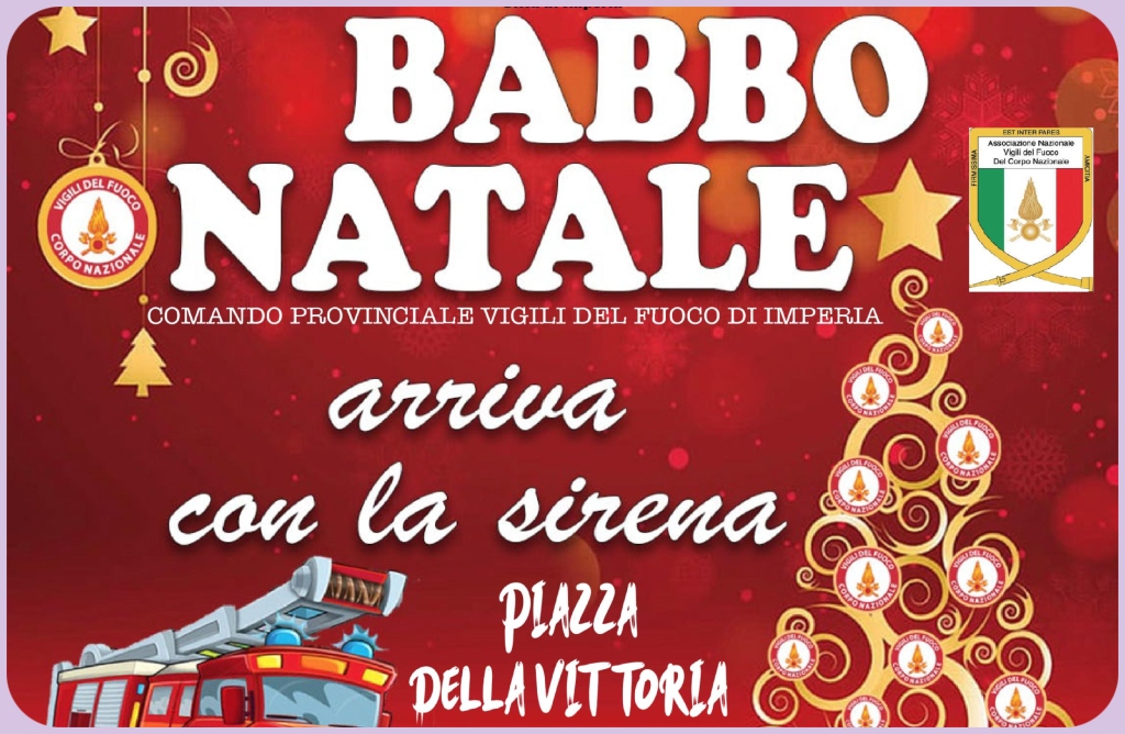 Imperia, “Babbo Natale arriva in sirena”: festa di beneficenza sabato 21 dicembre in Piazza della Vittoria